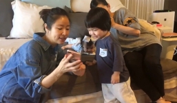 Lâm Tâm Như khoe ảnh vui vẻ bên con trẻ