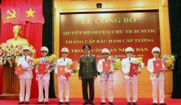 Công bố quyết định thăng quân hàm cấp Tướng Quân đội, Công an