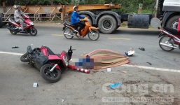 2 sinh viên thương vong khi va chạm với xe ben