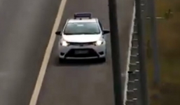 Đi ngược chiều trên cao tốc 7km, taxi bị phạt 7 triệu đồng