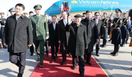 Lễ đón Tổng Bí thư Nguyễn Phú Trọng tại sân bay Bắc Kinh