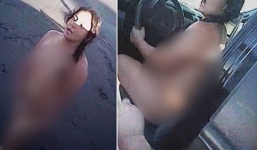 Người phụ nữ khỏa thân đánh cắp xe của cảnh sát Mỹ