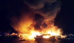 Cháy lớn ở Nha Trang, ít nhất 40 căn nhà bị thiêu rụi