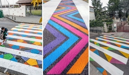 Tròn mắt với những vạch sang đường đầy tính nghệ thuật khiến ai cũng muốn qua