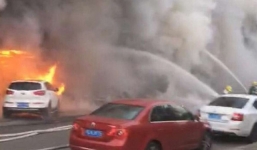 Video: Cháy tiệm massage Trung Quốc, 18 người thiệt mạng