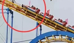 Bé gái 14 tuổi tự ý chơi tàu lượn siêu tốc khiến du khách khiếp vía