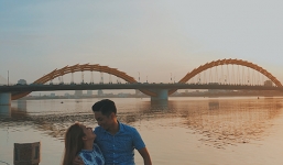 Bộ ảnh Khánh Thi, Phan Hiển mừng Valentine dưới ánh hoàng hôn