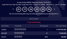 Thêm một người trúng xổ số Vietlott hơn 41 tỷ đồng