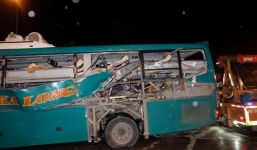 Hiện trường vụ nổ xe khách ở Bắc Ninh