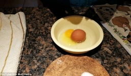 Đập trứng, sửng sốt phát hiện quả trứng khác bên trong