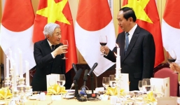 Chủ tịch nước chủ trì quốc yến chào mừng Nhà vua và Hoàng hậu Nhật 