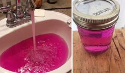 Nước máy bất ngờ chuyển màu hồng khiến người dân Canada lo lắng