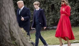 Con út nhà Trump bảnh bao trong lần đầu xuất hiện ở Nhà Trắng