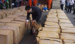 Chó nghiệp vụ lục tìm lô hàng chứa lá Khat độc gấp 500 lần ma túy