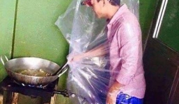 Hài hước với cảnh lộn xộn khi đàn ông vào bếp