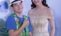 Xuân Bắc cười tít mắt bên cạnh Hoa hậu biển Thuỳ Trang