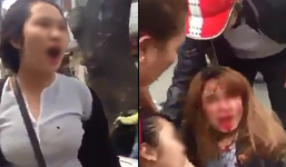 2 cô gái đánh nhau chảy máu sau va chạm giao thông gây bức xúc