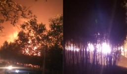 Tạm giữ nghi can đốt xưởng tái chế nhớt vì không xin được tiền