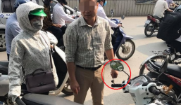 'Ăn vạ' bất thành, tài xế ô tô ném chìa khóa của chị gái đi xe máy