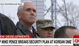 Video: Phó Tổng thống Mỹ cách binh sĩ Triều Tiên chỉ 30 m