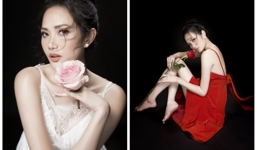  Hoa hậu Diệu Linh “mượn” cánh hoa hồng khoe vẻ đẹp gợi cảm