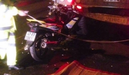 Xe máy dính chặt đuôi xe đầu kéo, chiến sĩ công an tử vong tại chỗ