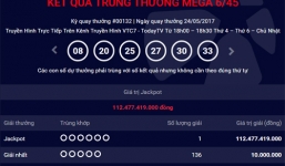 Một người trúng giải Jackpot hơn 112 tỷ đồng