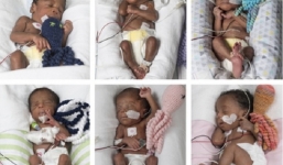 Gần 20 năm mong mỏi một mụn con mà không được, bà mẹ bất ngờ sinh liền 6 em bé