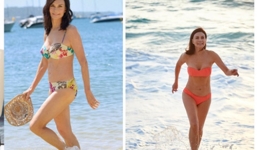 Bà lão 70 tuổi gây khoe thân hình nóng bỏng trên bãi biển