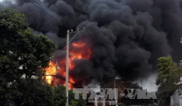 Cháy lớn hàng giờ tại nhà máy nhiệt điện Phả Lại 