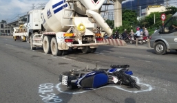 Xe bồn kéo lê xe Exciter, nam thanh niên nguy kịch