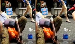 Gái tây hút thuốc lào, say bật ngửa giữa phố Hà Nội