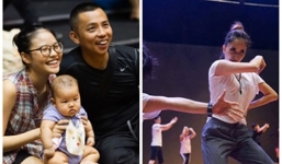 Vợ kém 20 tuổi của Chí Anh công khai đến cổ vũ Khánh Thi