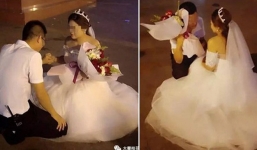 Câu trả lời bất ngờ của chàng trai sau khi được bạn gái mặc váy cưới cầu hôn