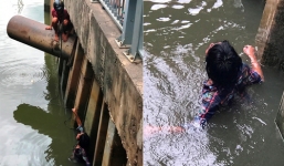 Hài hước với ông chú nhảy sông tự tử rồi bơi lóp ngóp kêu cứu