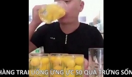 Thử thách kinh dị chàng trai uống 50 quả trứng sống gây sốc