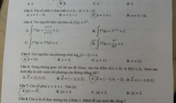 Đáp án đề thi môn Toán mã đề 101 THPT quốc gia năm 2017