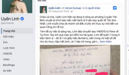Ca sĩ Uyên Linh báo mất túi đồ 100 triệu đồng ở sân bay
