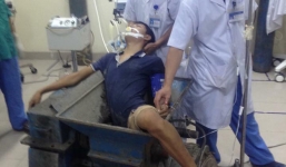 Nam thanh niên bị máy gạch nghiền nát toàn bộ chân phải