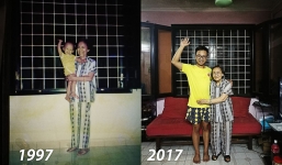 Khoảnh khắc bà - cháu và bộ quần áo sau 20 năm khiến bao người xúc động