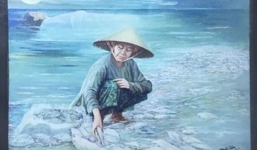 Xôn xao việc thu hồi bức tranh 'Biển chết' và kỷ luật họa sĩ Nguyễn Nhân 