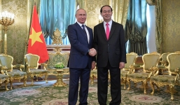 Chủ tịch nước Trần Đại Quang hội đàm Tổng thống Nga Putin tại Điện Kremlin