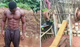 Tự tập thể hình dù nghèo khó, nhìn cơ bắp chắc khoẻ như vậy thật khó tin