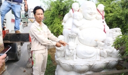 Tên trộm có 'tâm', lấy cắp tượng Phật Di lặc nặng 5 tấn về nhà thờ cúng