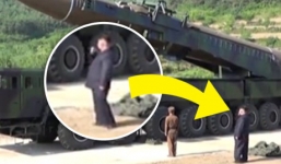 Hành động nguy hiểm của ông Kim Jong-un ngay cạnh tên lửa liên lục địa