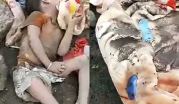 Hình ảnh bé gái 4 tuổi nằm thoi thóp trong đống rác gây phẫn nộ