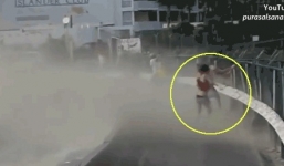 Video: Xem máy bay cất cánh, nữ du khách tử vong vì bị thổi bay