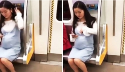 Mẹ bầu khệ nệ lên xe và được nhường chỗ, hành động của cô khiến mọi người choáng váng