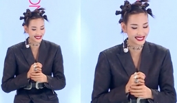 Hoàng Thùy tự 'dìm hàng' mình bằng kiểu tóc có một không hai trong The Face 2017