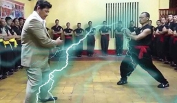 Môn phái biểu diễn nội công truyền điện 'khủng' hơn Nam Huỳnh Đạo